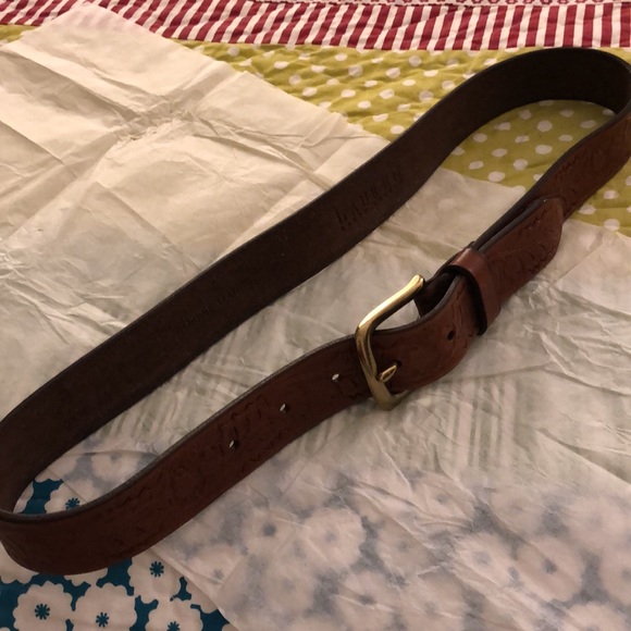 Lauren Ralph Lauren brown etched genuine leather belt in size S, 1” width - Picture 5 of 5